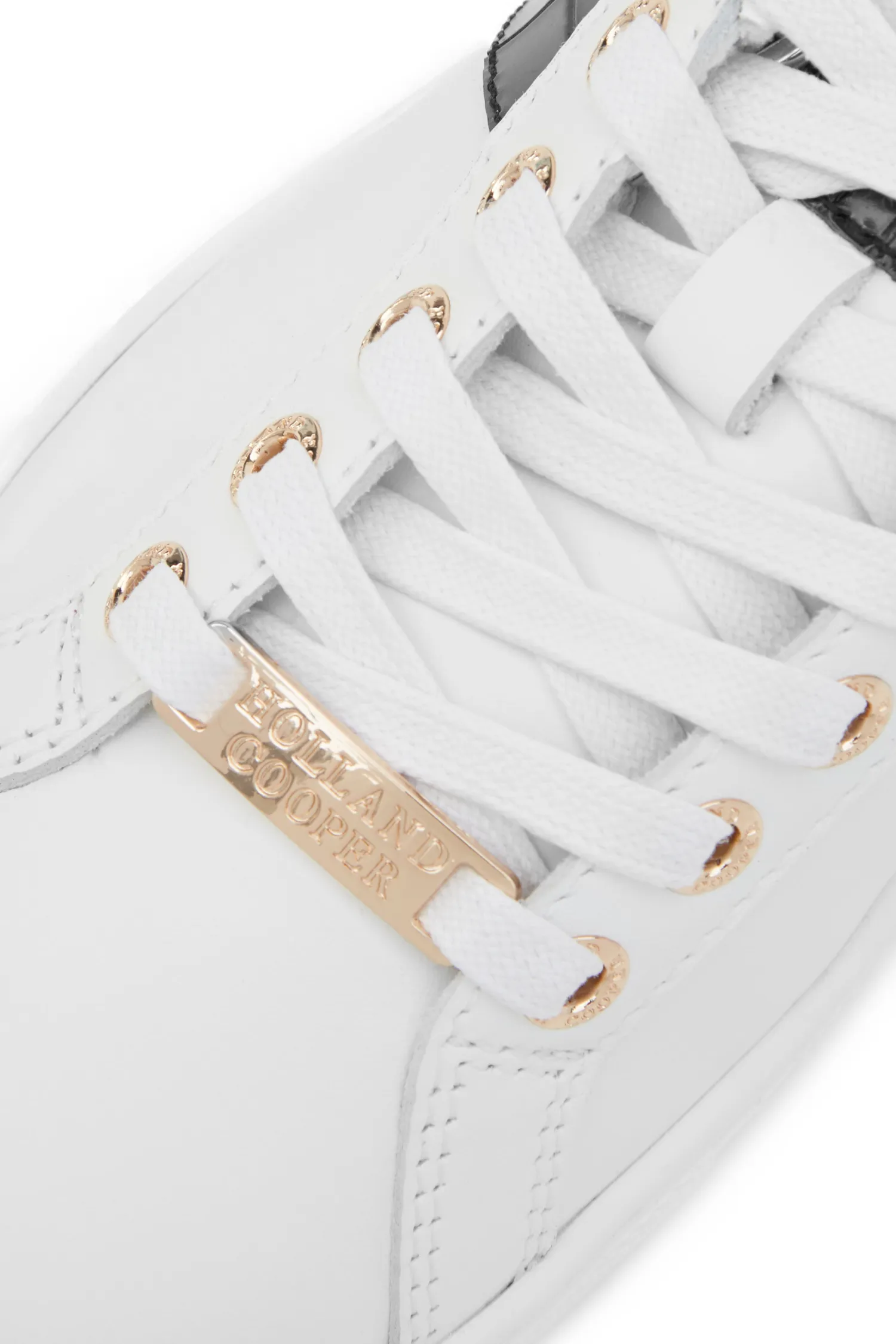Fashion Knightsbridge Court Trainer (Black Croc) Women Trainers