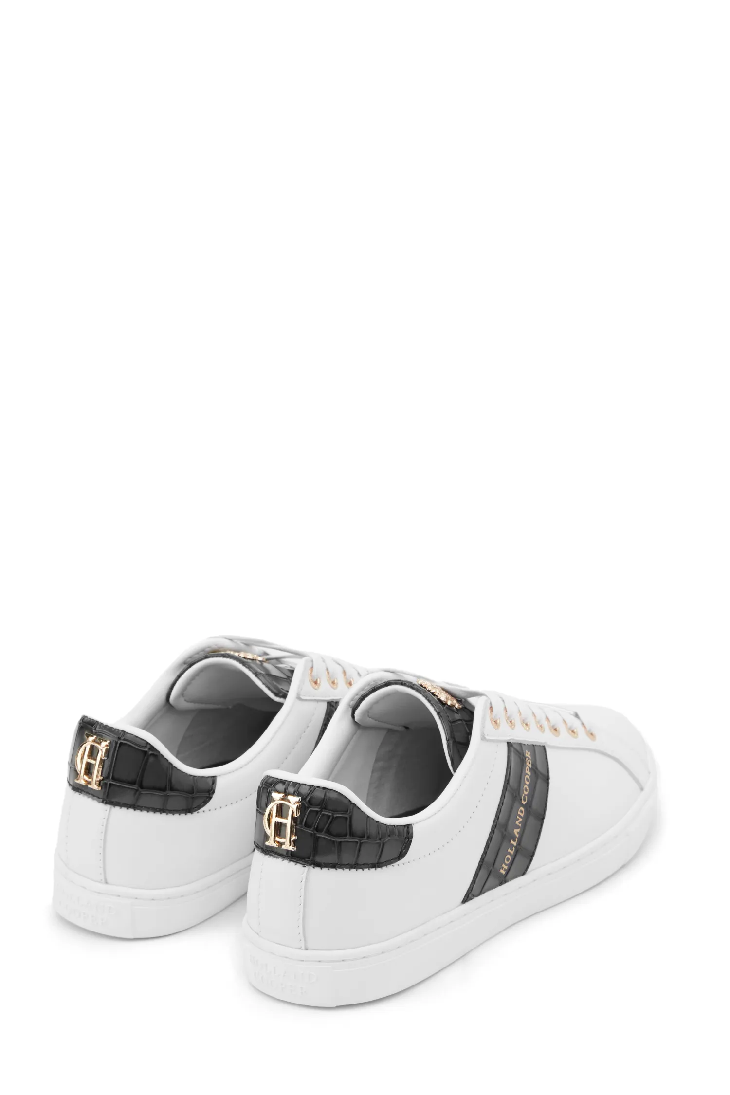 Fashion Knightsbridge Court Trainer (Black Croc) Women Trainers