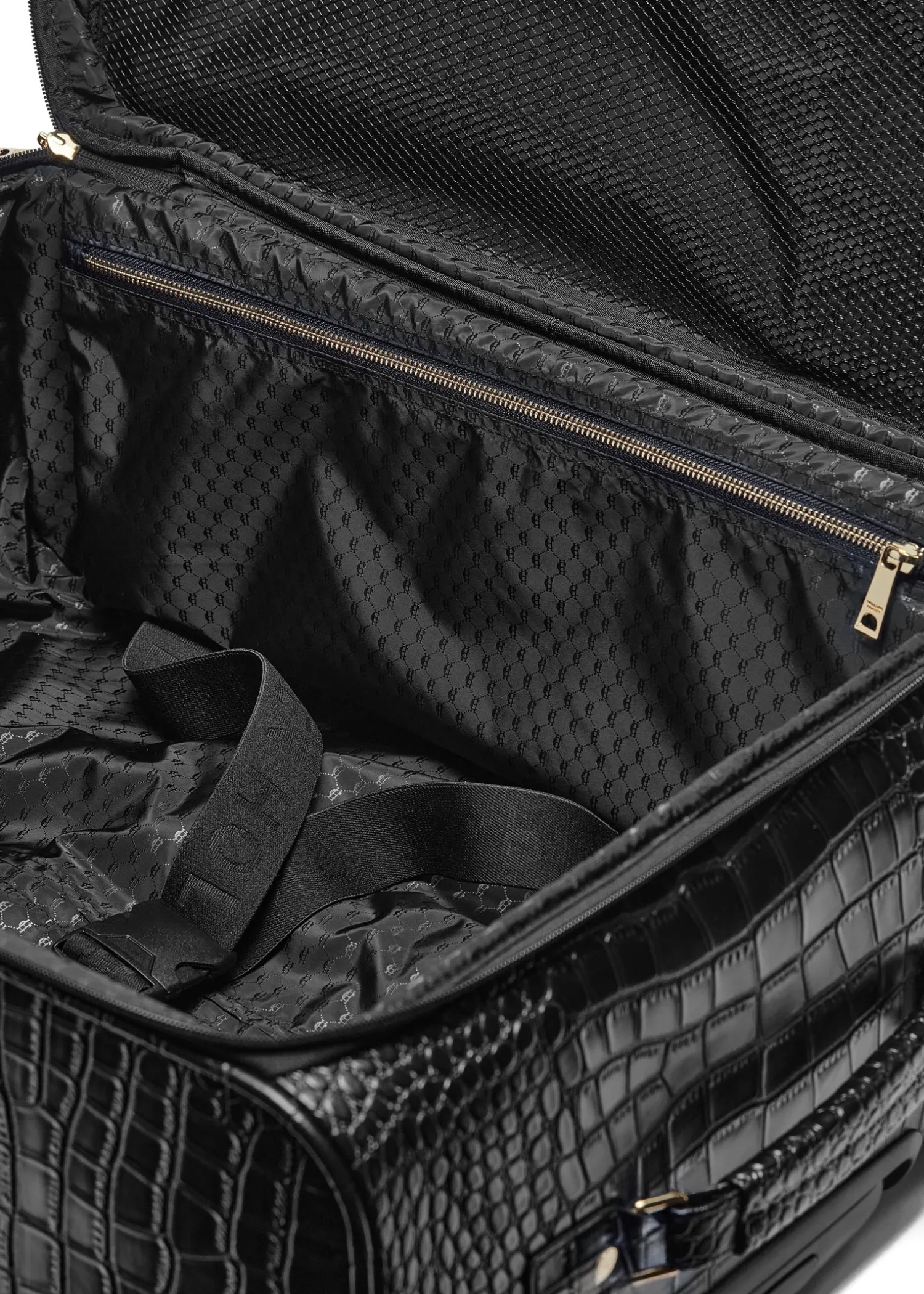 Hot Knightsbridge Large Suitcase (Black Croc) Women Holdalls & Suitcases|Travel Bags