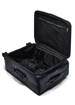 Hot Knightsbridge Large Suitcase (Black Croc) Women Holdalls & Suitcases|Travel Bags