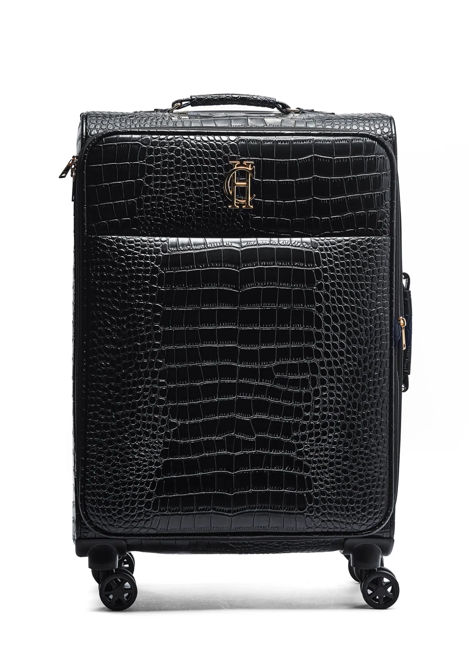 Hot Knightsbridge Large Suitcase (Black Croc) Women Holdalls & Suitcases|Travel Bags