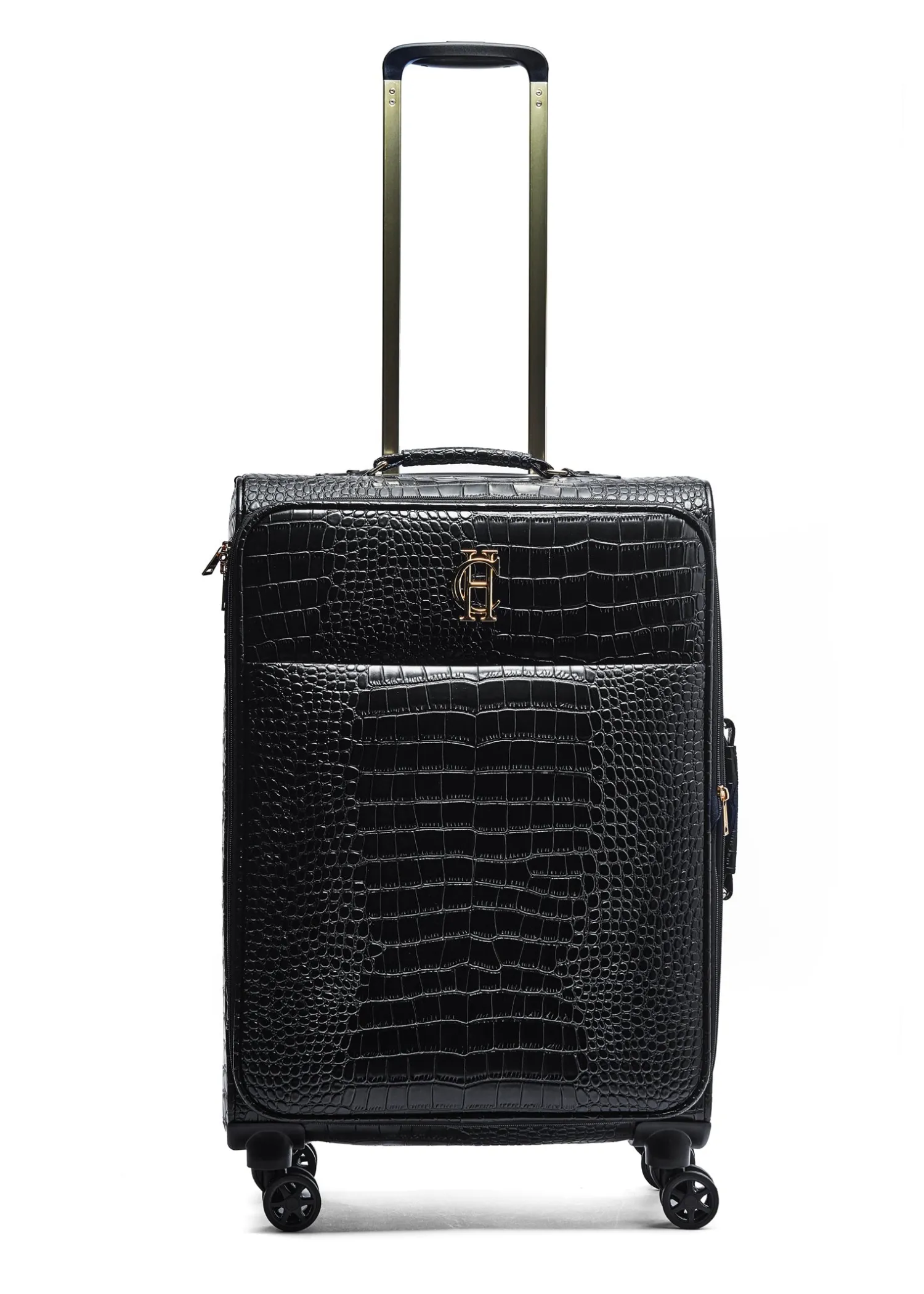 Hot Knightsbridge Large Suitcase (Black Croc) Women Holdalls & Suitcases|Travel Bags