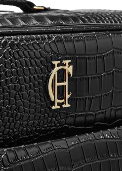 Hot Knightsbridge Large Suitcase (Black Croc) Women Holdalls & Suitcases|Travel Bags
