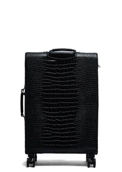 Hot Knightsbridge Large Suitcase (Black Croc) Women Holdalls & Suitcases|Travel Bags