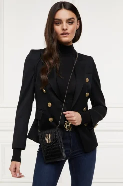 Outlet Knightsbridge Phone Pouch (Black Croc) Women Crossbody Bags|Clutch Bags