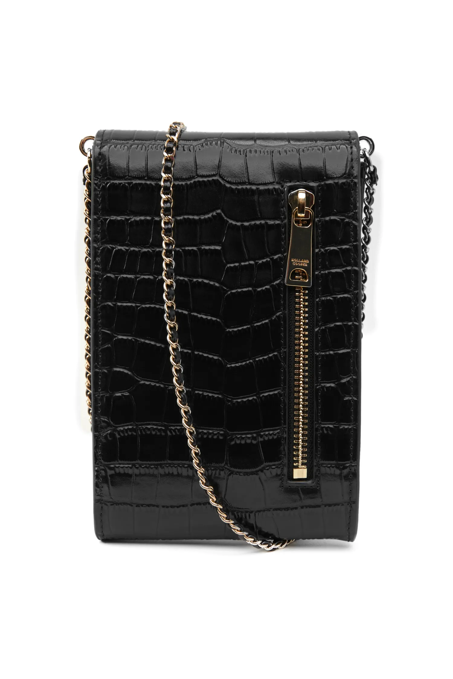 Outlet Knightsbridge Phone Pouch (Black Croc) Women Crossbody Bags|Clutch Bags