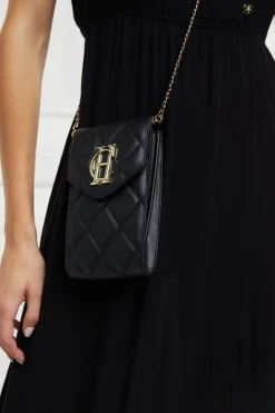 Online Knightsbridge Phone Pouch (Black Quilted) Women Crossbody Bags|Clutch Bags