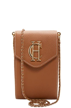 Fashion Knightsbridge Phone Pouch (Tan Gold) Women Crossbody Bags|Clutch Bags