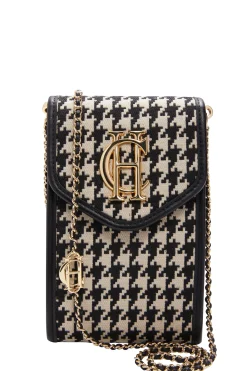 Sale Knightsbridge Phone Pouch (Ecru Houndstooth) Women Crossbody Bags|Clutch Bags