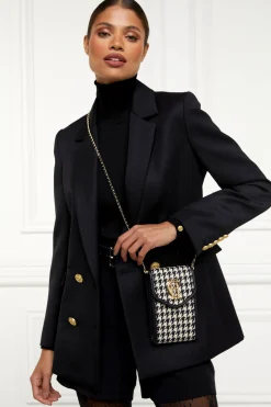 Sale Knightsbridge Phone Pouch (Ecru Houndstooth) Women Crossbody Bags|Clutch Bags