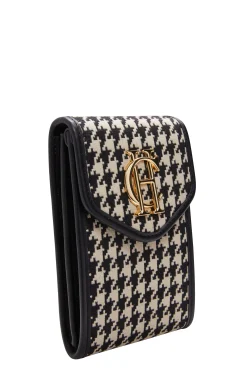 Sale Knightsbridge Phone Pouch (Ecru Houndstooth) Women Crossbody Bags|Clutch Bags