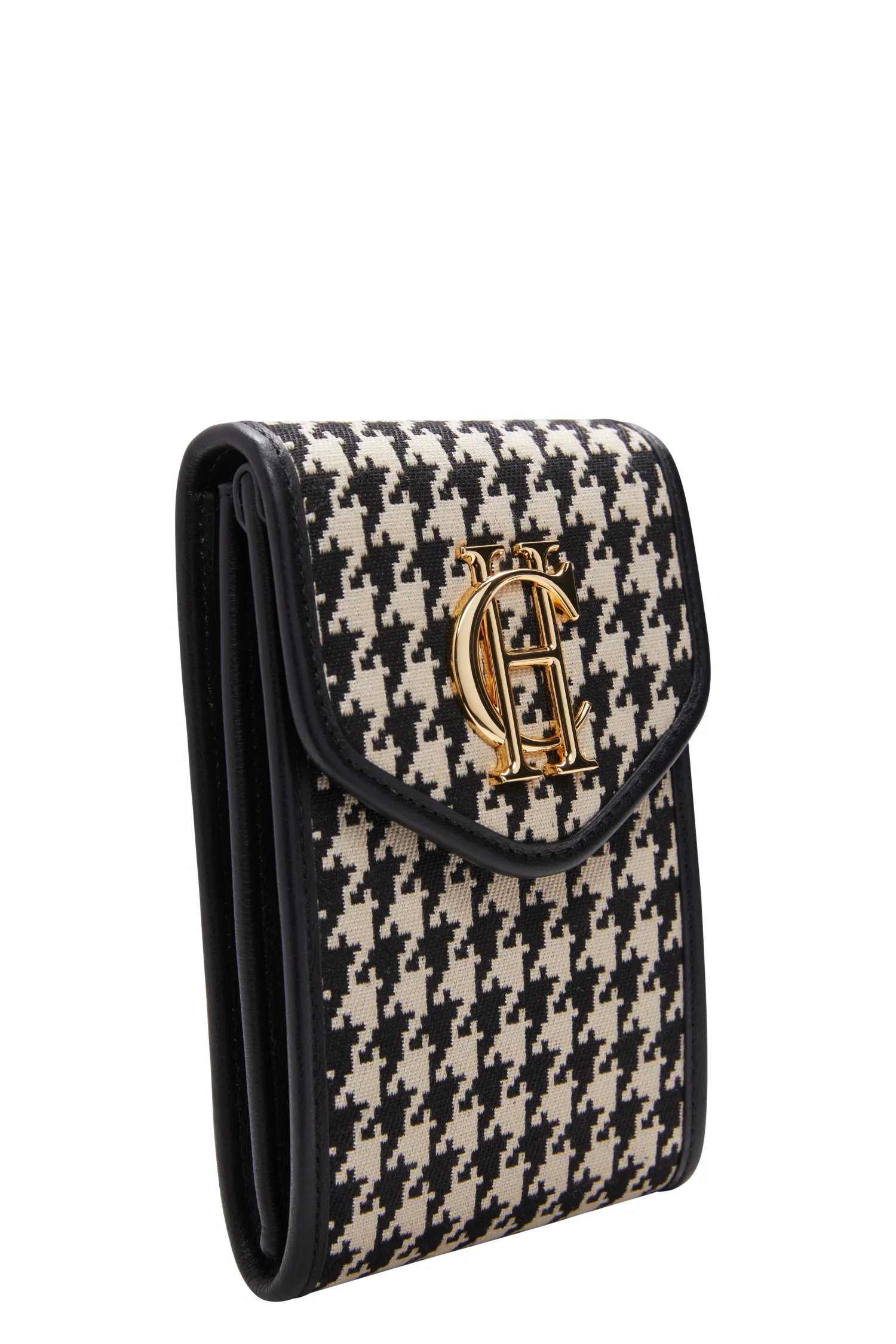 Sale Knightsbridge Phone Pouch (Ecru Houndstooth) Women Crossbody Bags|Clutch Bags