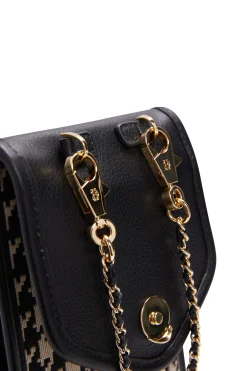 Sale Knightsbridge Phone Pouch (Ecru Houndstooth) Women Crossbody Bags|Clutch Bags