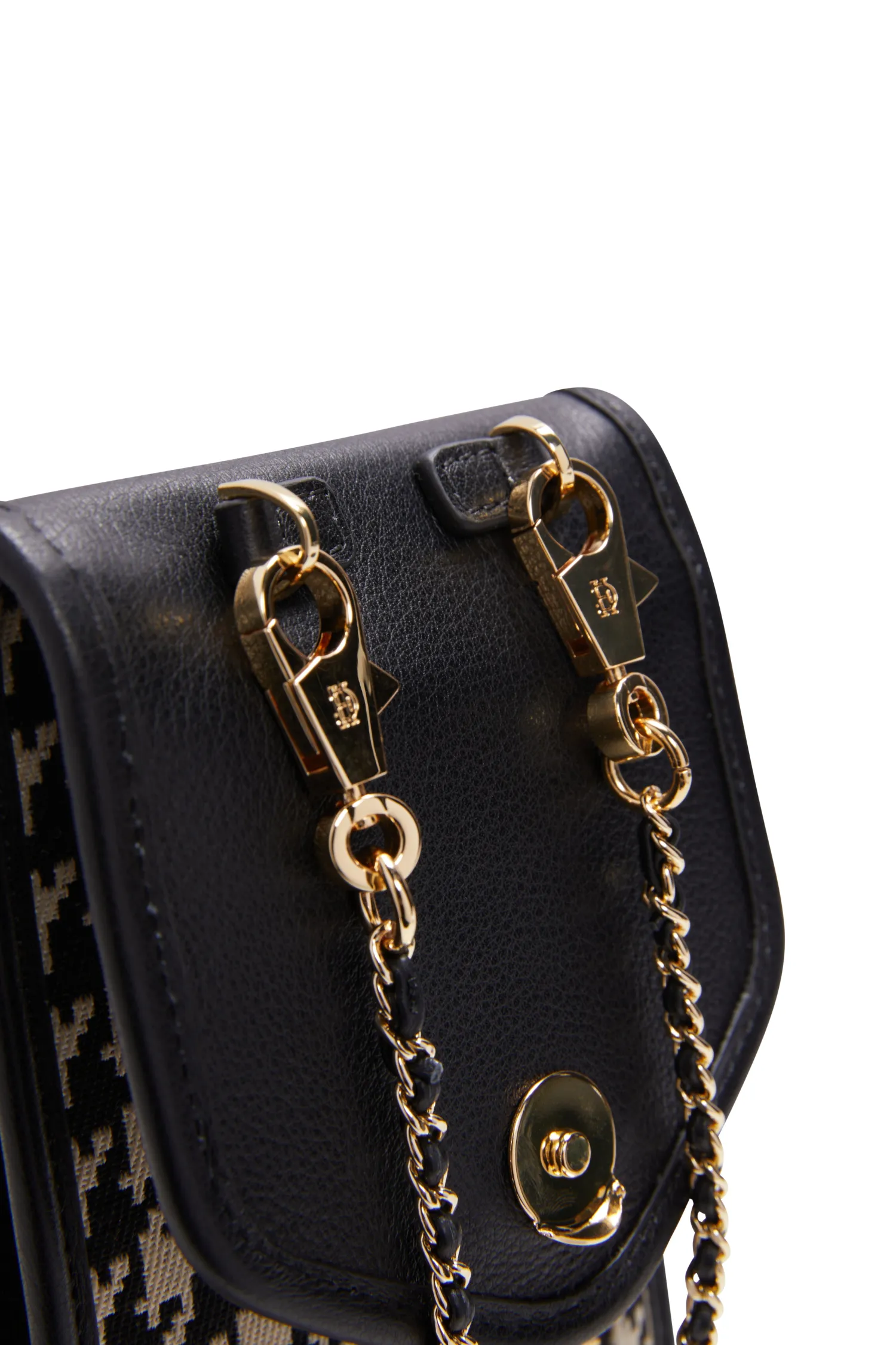Sale Knightsbridge Phone Pouch (Ecru Houndstooth) Women Crossbody Bags|Clutch Bags