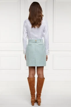 Online Knightsbridge Skirt (Teal Houndstooth) Women Skirts|Tailoring