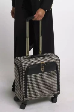 Online Knightsbridge Small Suitcase (Ecru Houndstooth) Women Holdalls & Suitcases|Travel Bags
