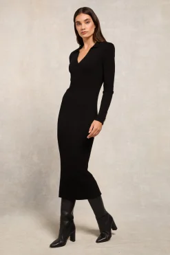 Online Knitted Shirt Dress Women Dresses