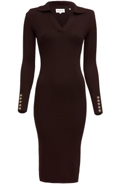 Outlet Knitted Shirt Dress Women Dresses