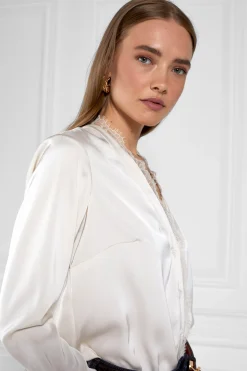Fashion Lace V-Neck Blouse Women Shirts & Blouses