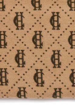 New Lightweight Monogram Scarf (Light Camel Forest Green) Women Scarves|Scarves