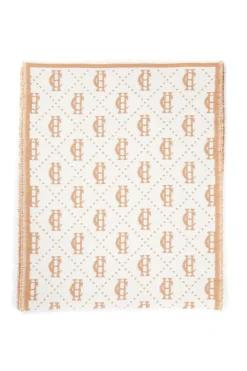 New Lightweight Monogram Scarf (Camel Cream) Women Blanket|Blanket