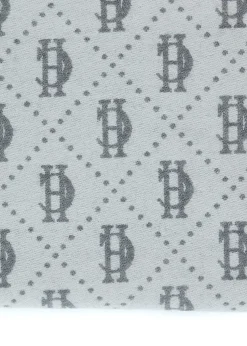 Fashion Lightweight Monogram Scarf (Grey Marl Cream) Women Scarves|Scarves
