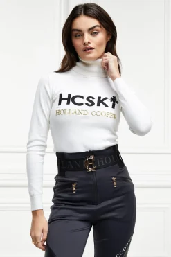 Hot Logo Ski Knit (Winter White) Women Knitwear|Knitwear And Thermals