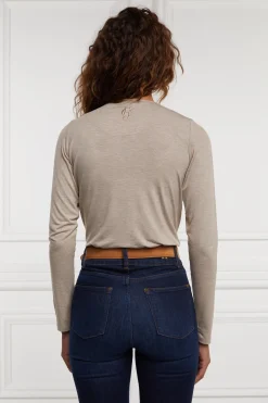Discount Long Sleeve V-Neck Tee Women Tees|Tops