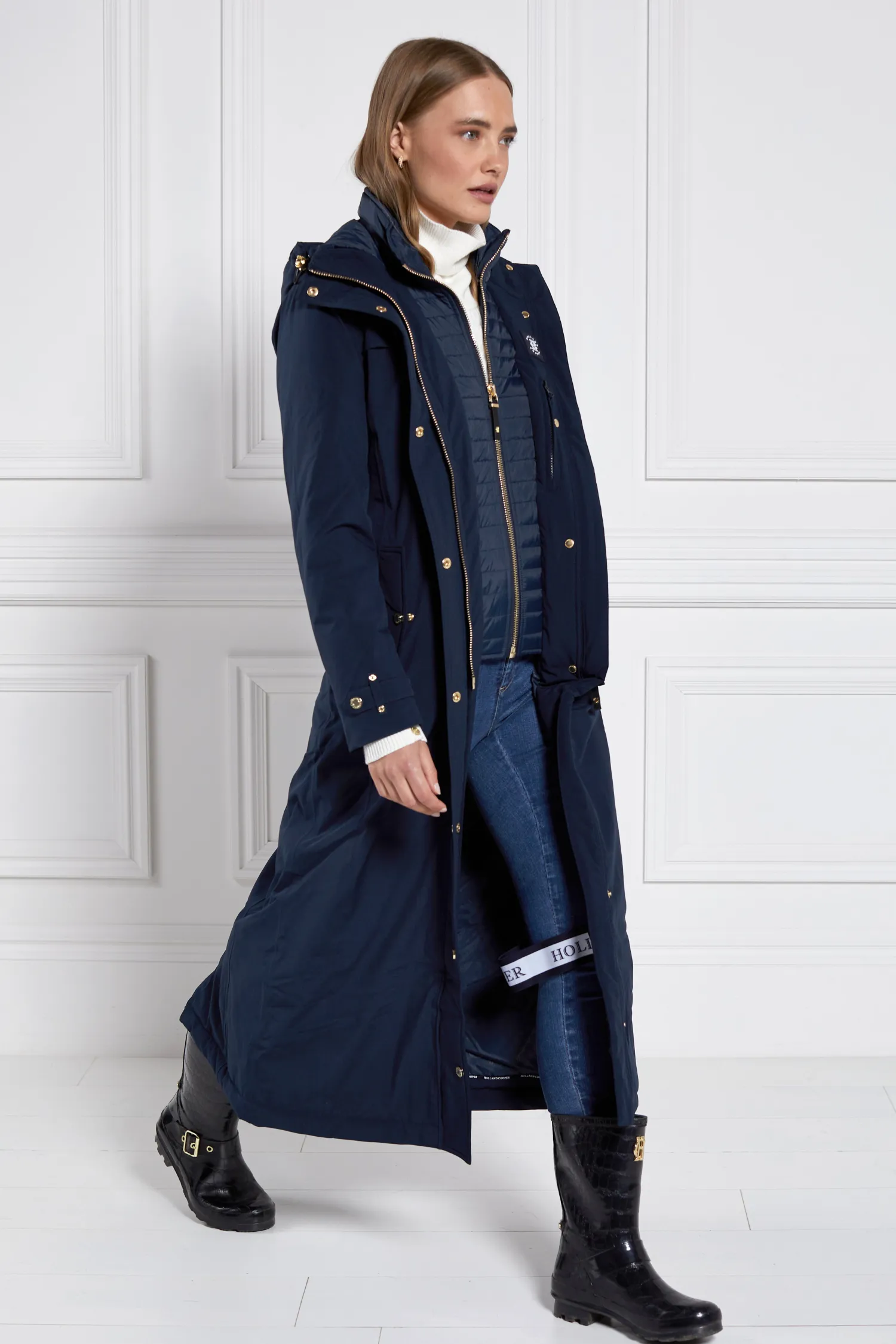 Best Longline Training Coat (Ink Navy) Women Coats|Coats