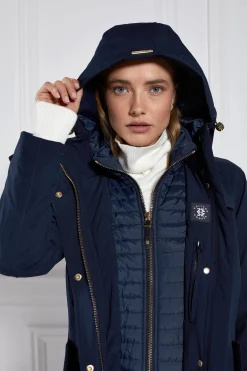 Best Longline Training Coat (Ink Navy) Women Coats|Coats