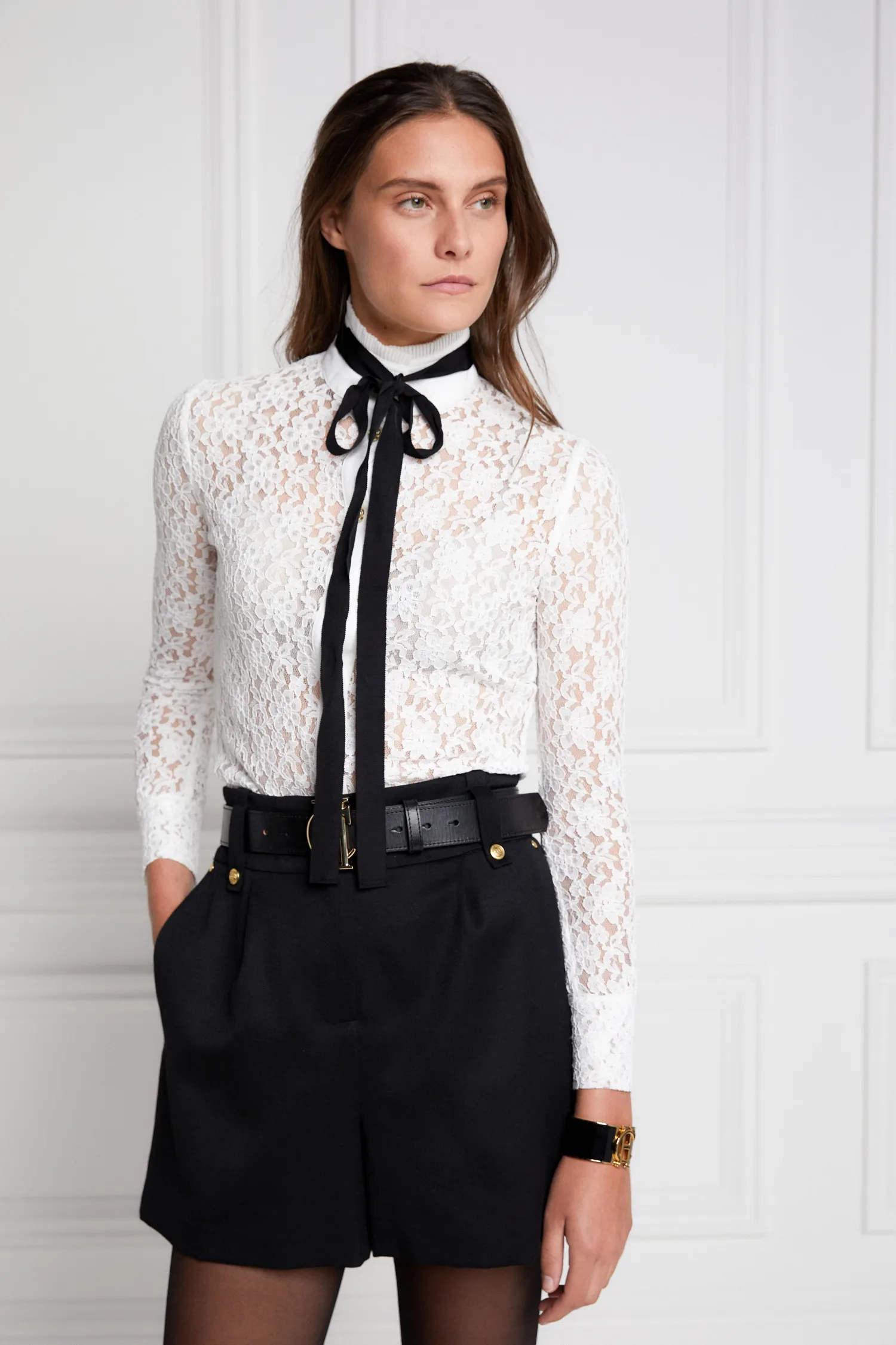 Outlet Luxe Tailored Short (Black Barathea) Women Shorts|Tailoring