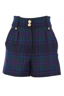 New Luxe Tailored Short (Heather Tartan) Women Shorts|Tailoring