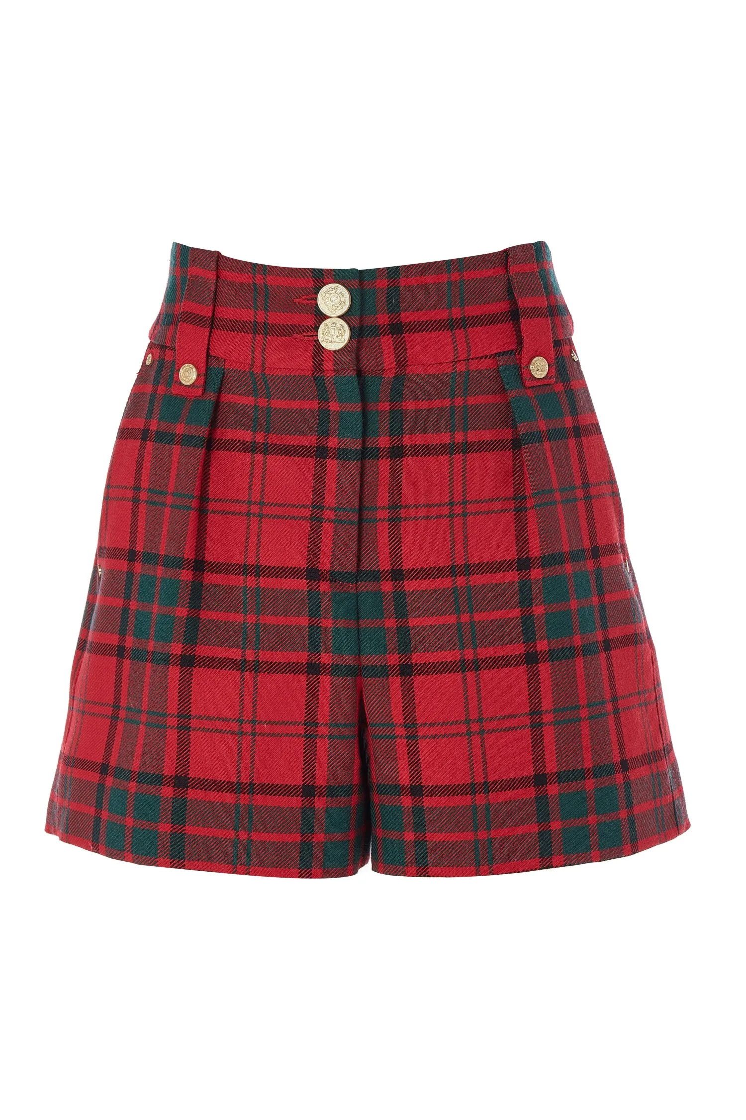 Fashion Luxe Tailored Short (Red Tartan) Women Shorts|Tailoring