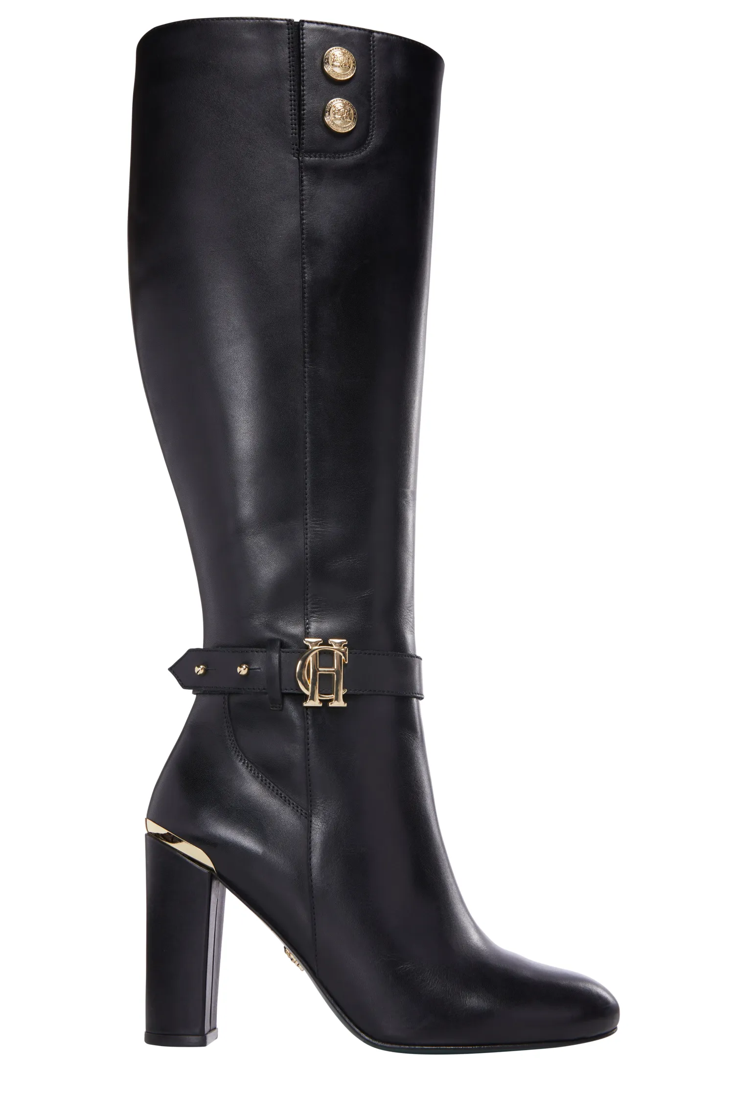 Sale Marlborough Knee Boot (Black Leather) Women Boots