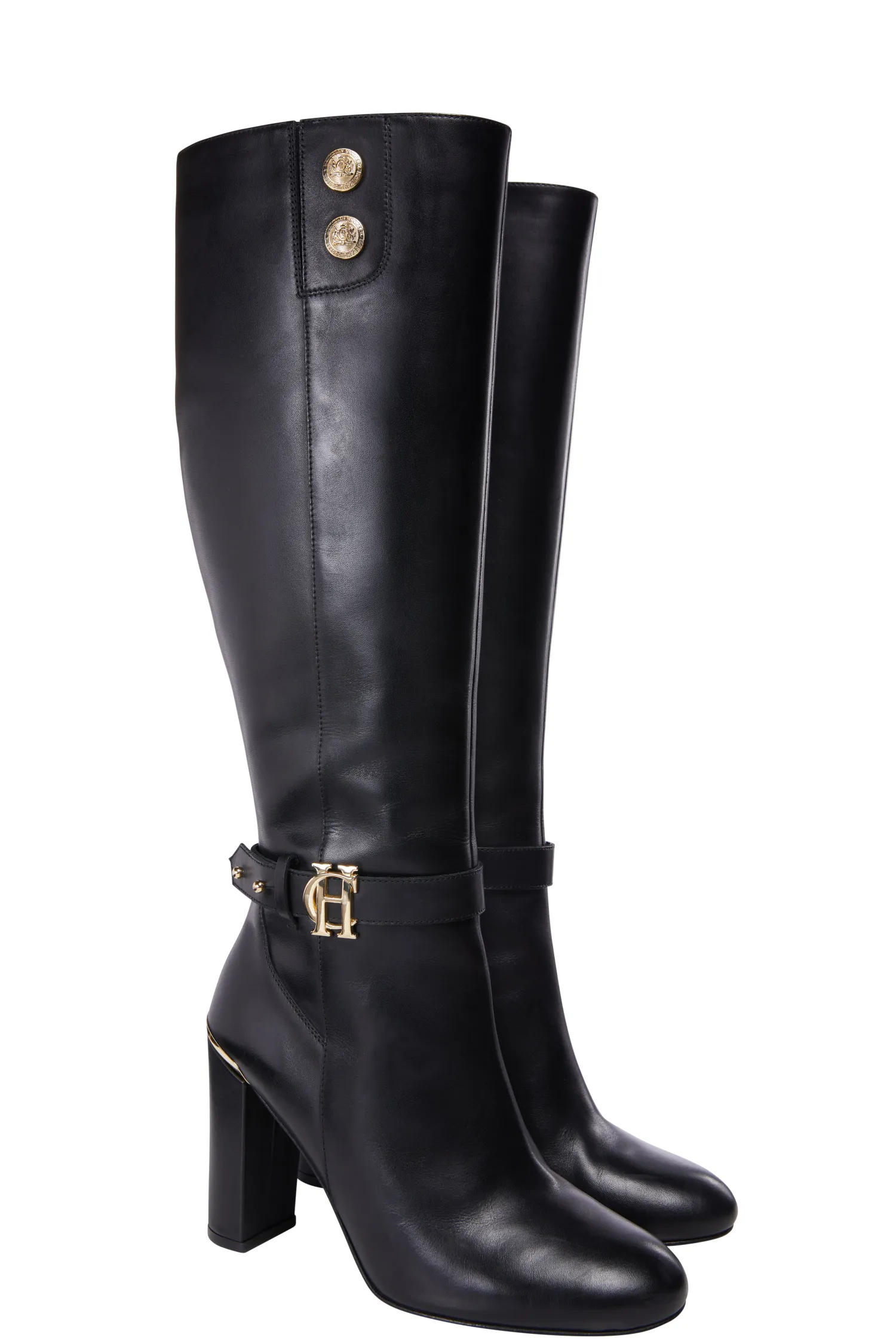 Sale Marlborough Knee Boot (Black Leather) Women Boots