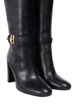 Sale Marlborough Knee Boot (Black Leather) Women Boots