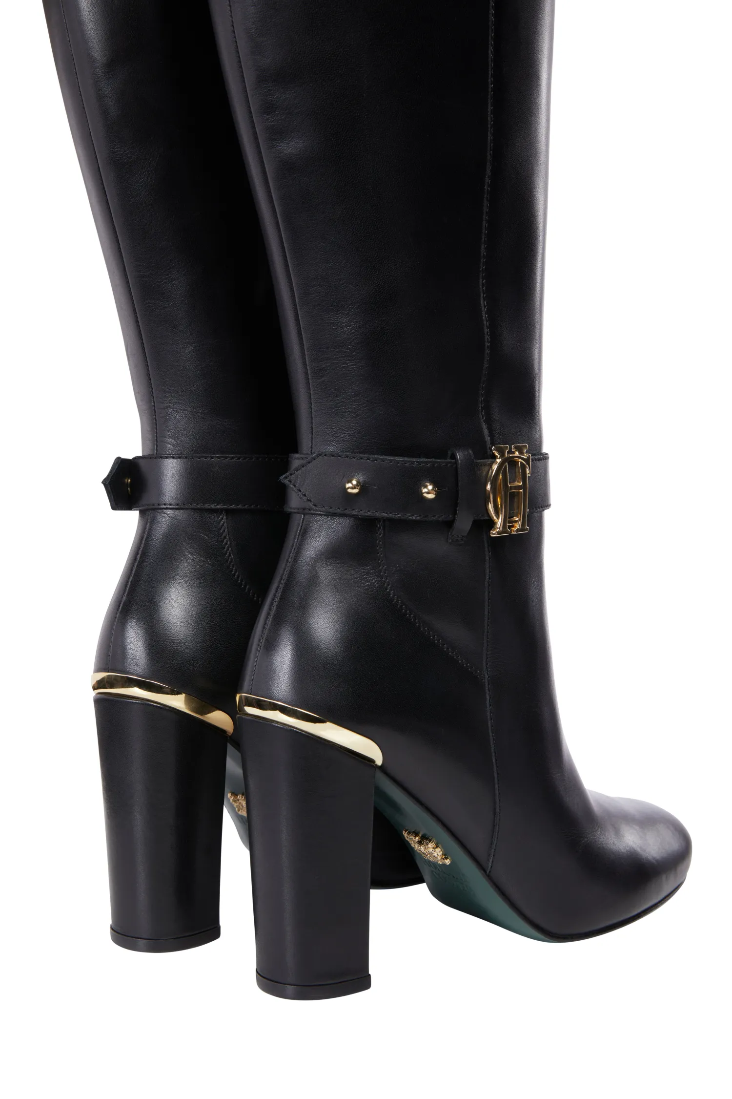 Sale Marlborough Knee Boot (Black Leather) Women Boots