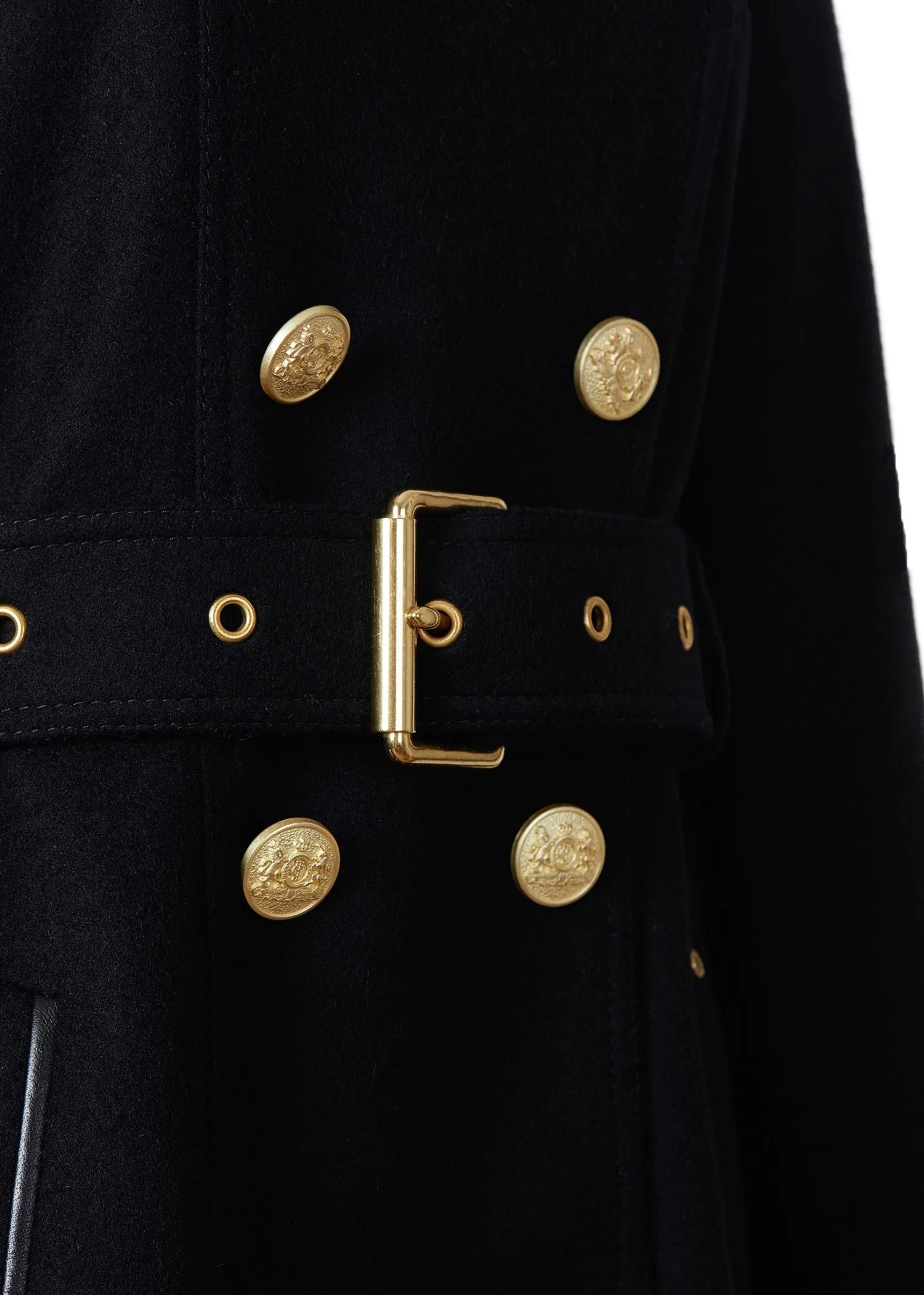 Best Marlborough Shearling Trench Coat (Soft Black) Women Trench Coats|Coats