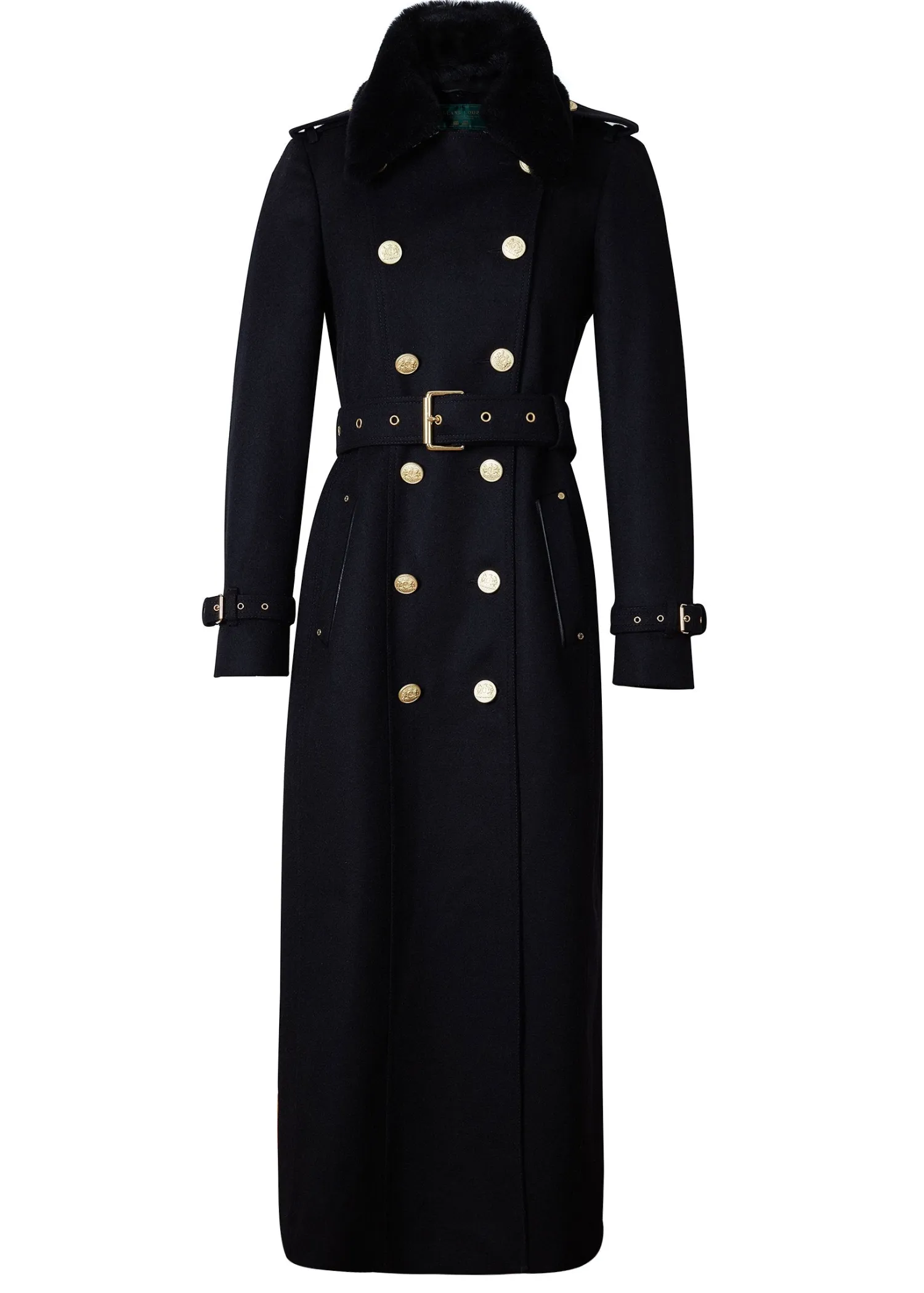 Best Marlborough Shearling Trench Coat (Soft Black) Women Trench Coats|Coats