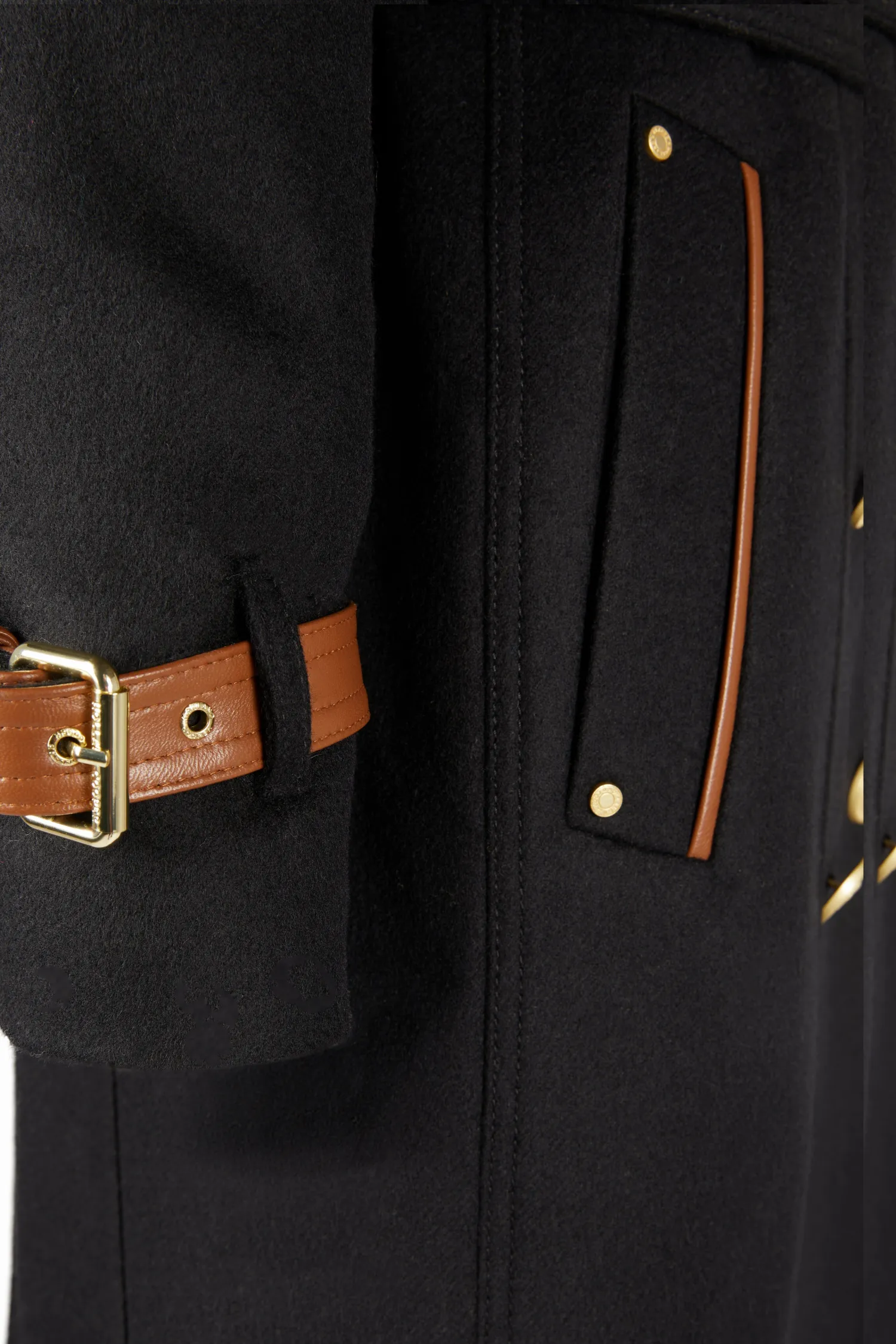 Online Marlborough Trench Coat (Soft Black Tan) Women Trench Coats|Coats