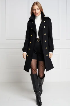 Hot Marlborough Trench Coat (Soft Black) Women Trench Coats|Coats