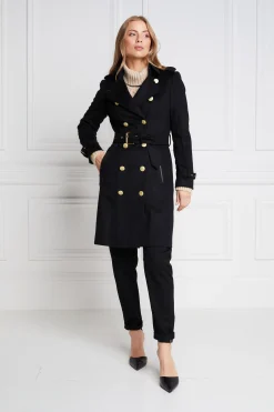 Hot Marlborough Trench Coat (Soft Black) Women Trench Coats|Coats