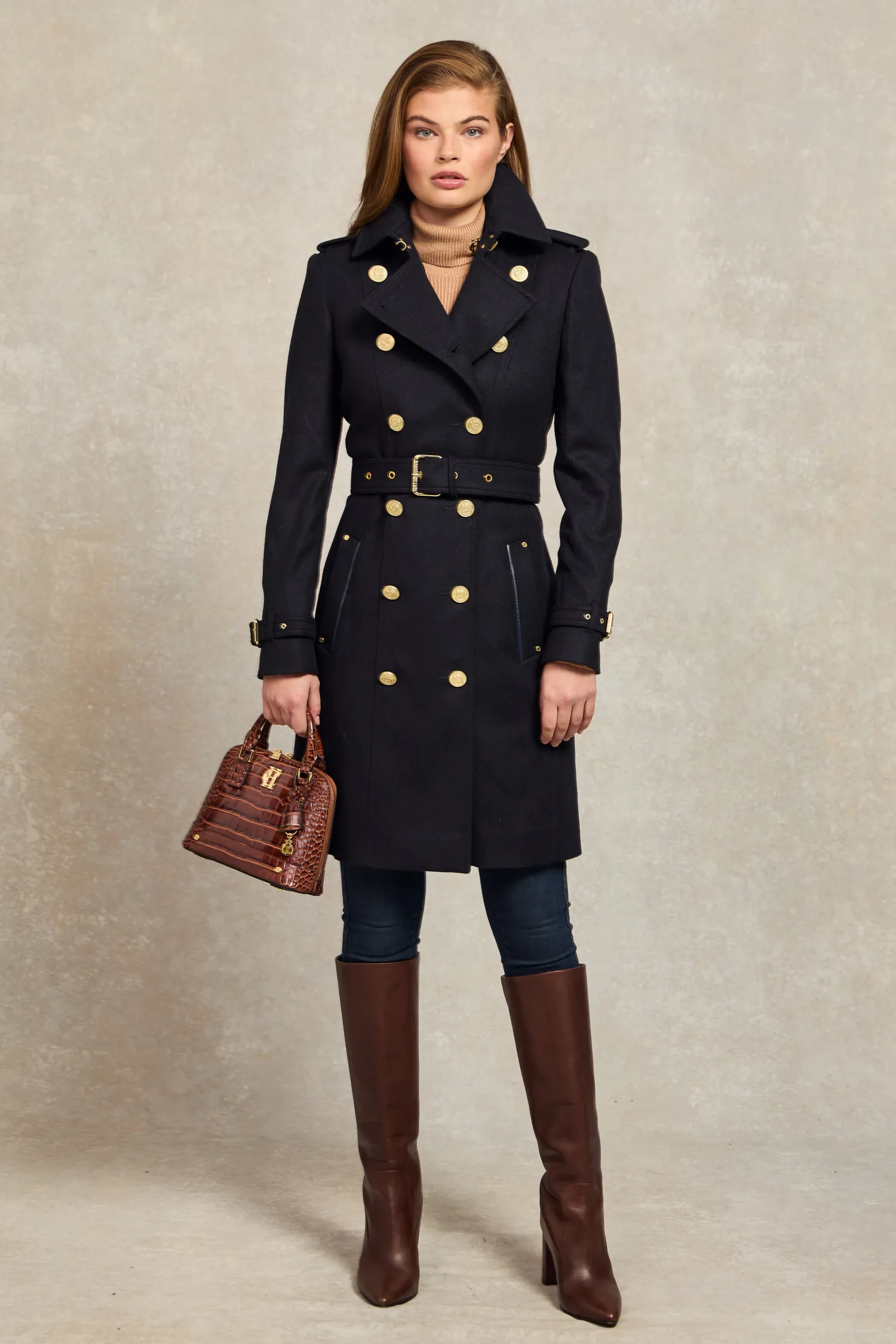 Outlet Marlborough Trench Coat (Soft Navy) Women Trench Coats|Coats