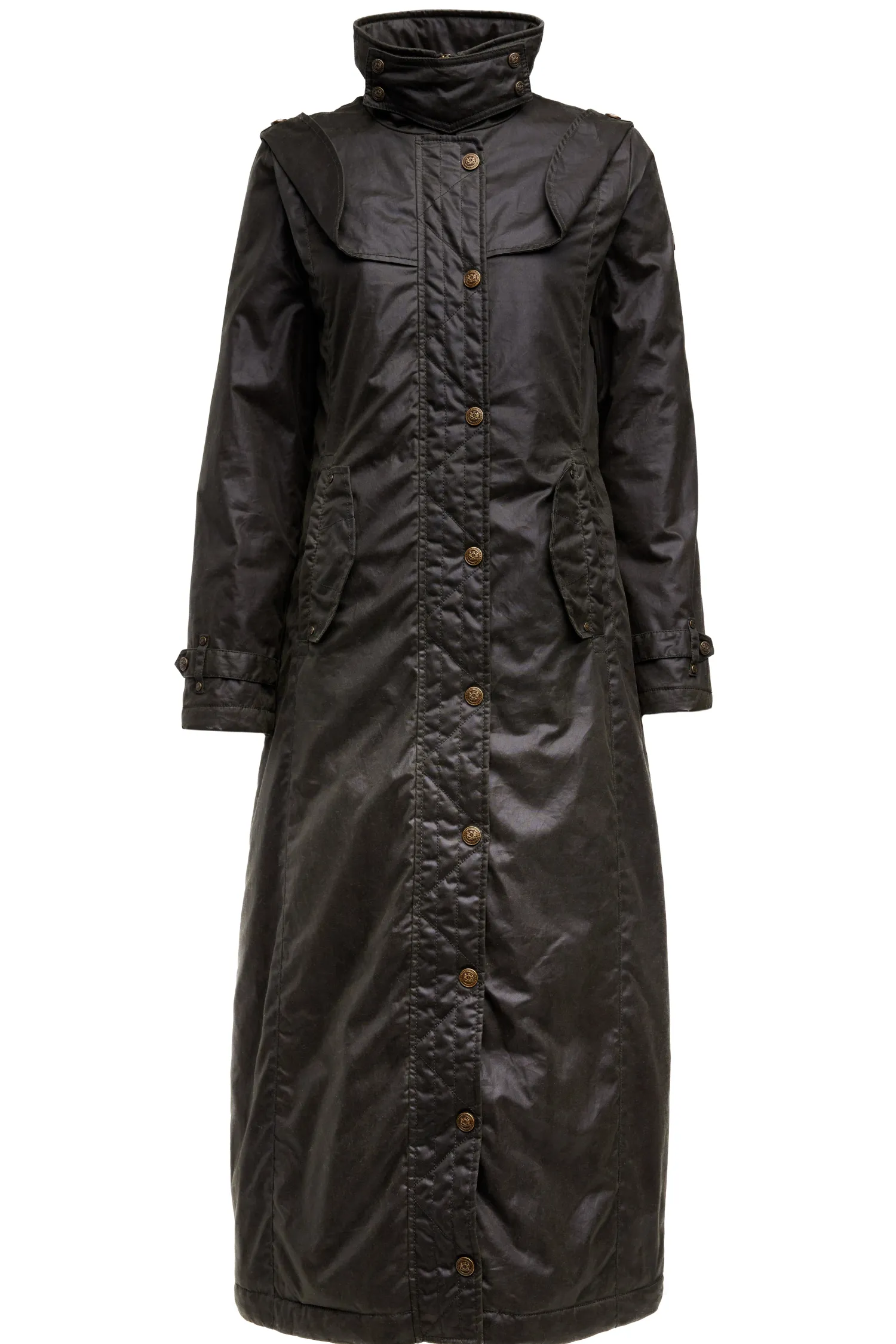 Best Merissa Wax Stockman Coat (Dark Olive) Women Coats|Coats