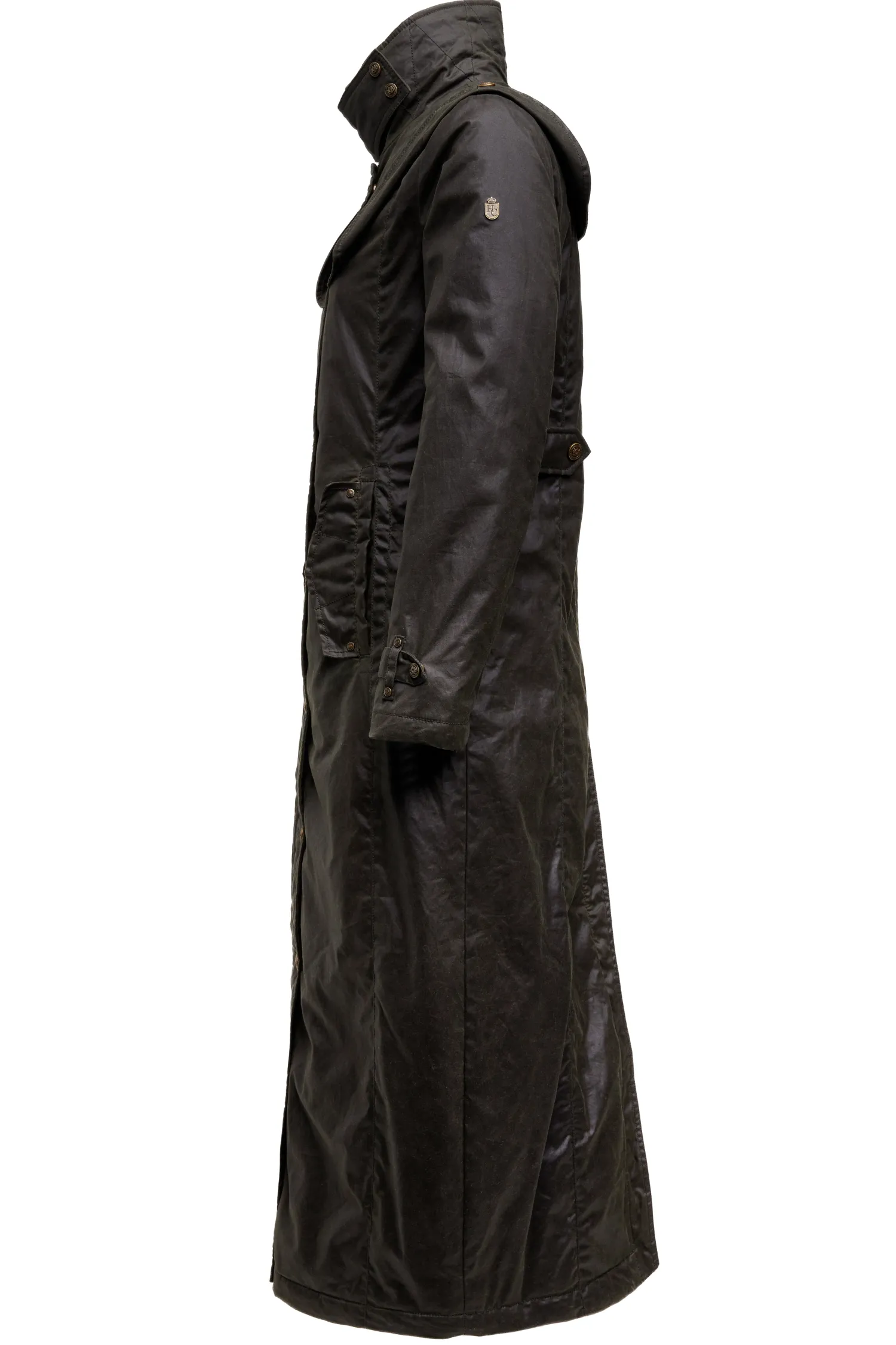Best Merissa Wax Stockman Coat (Dark Olive) Women Coats|Coats