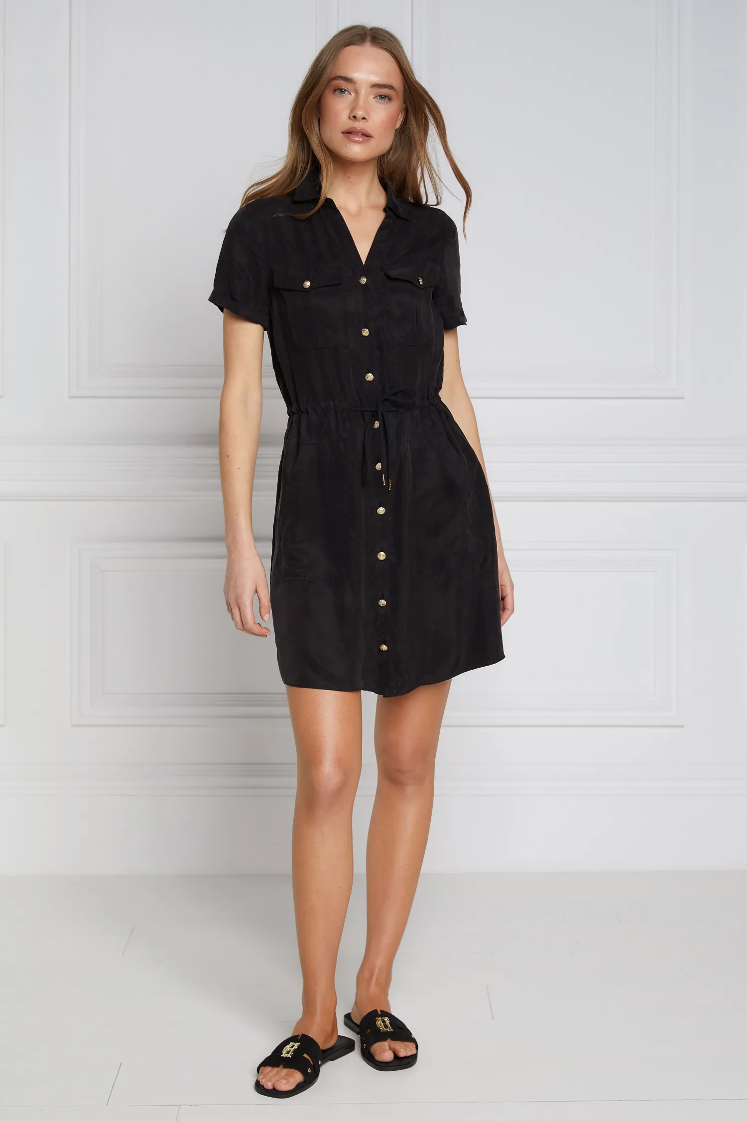 Online Military Shirt Dress Women Dresses