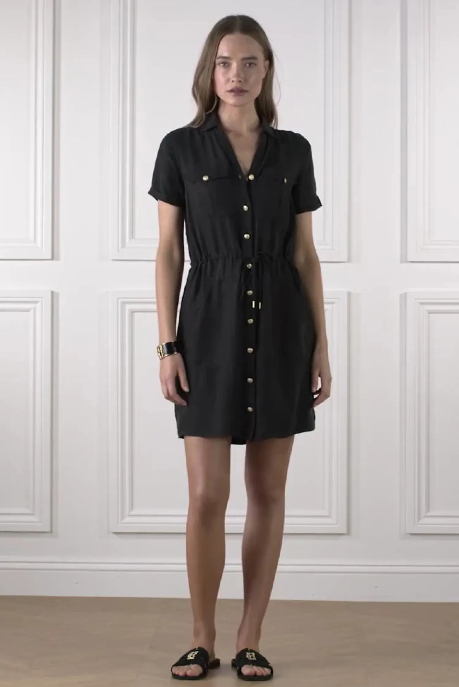 Online Military Shirt Dress Women Dresses
