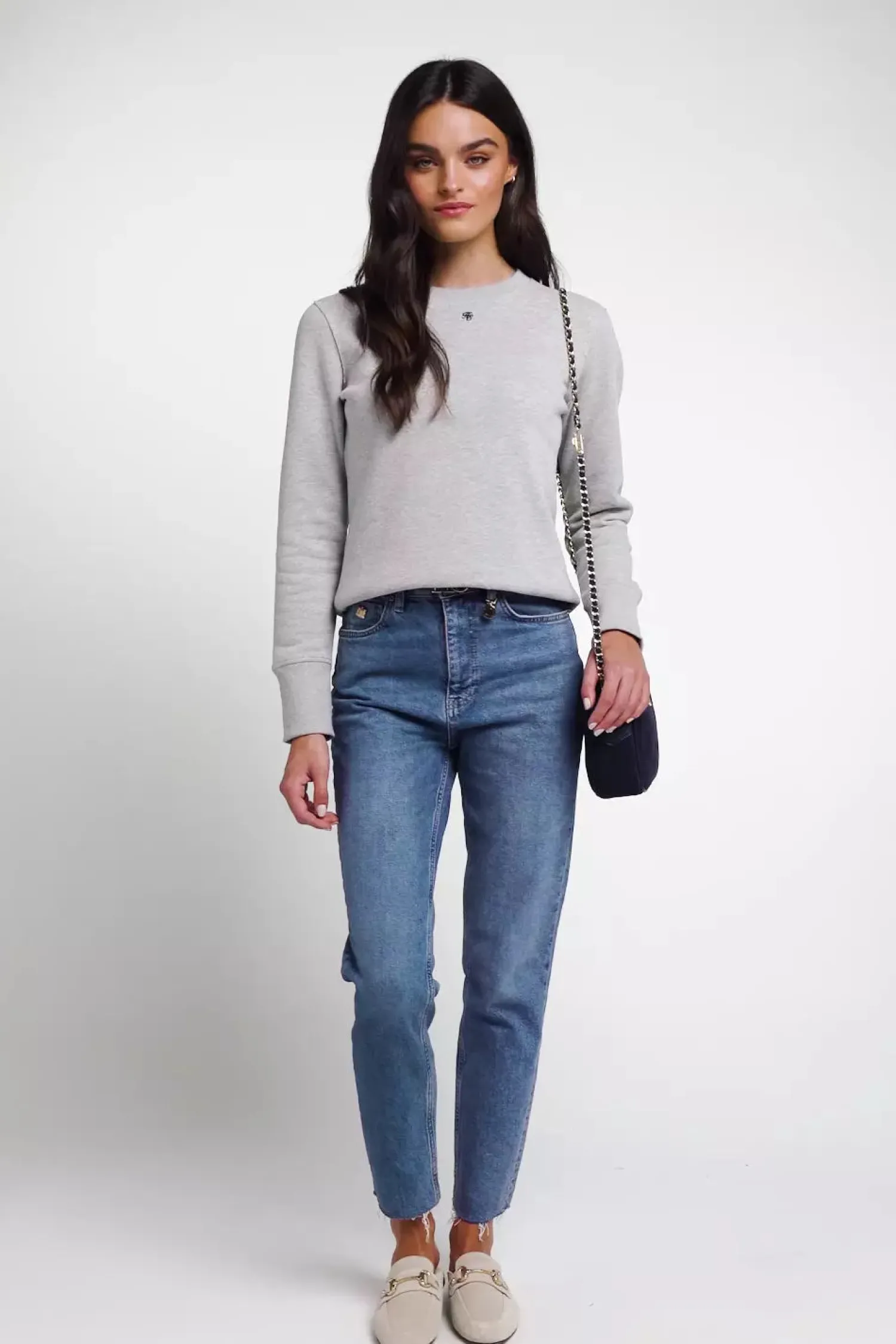 Outlet Monogram Crew Neck Sweat (Grit Marl) Women Hoodies & Sweatshirts|Sweatshirts