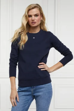Outlet Monogram Crew Neck Sweat (Ink Navy) Women Sweatshirts