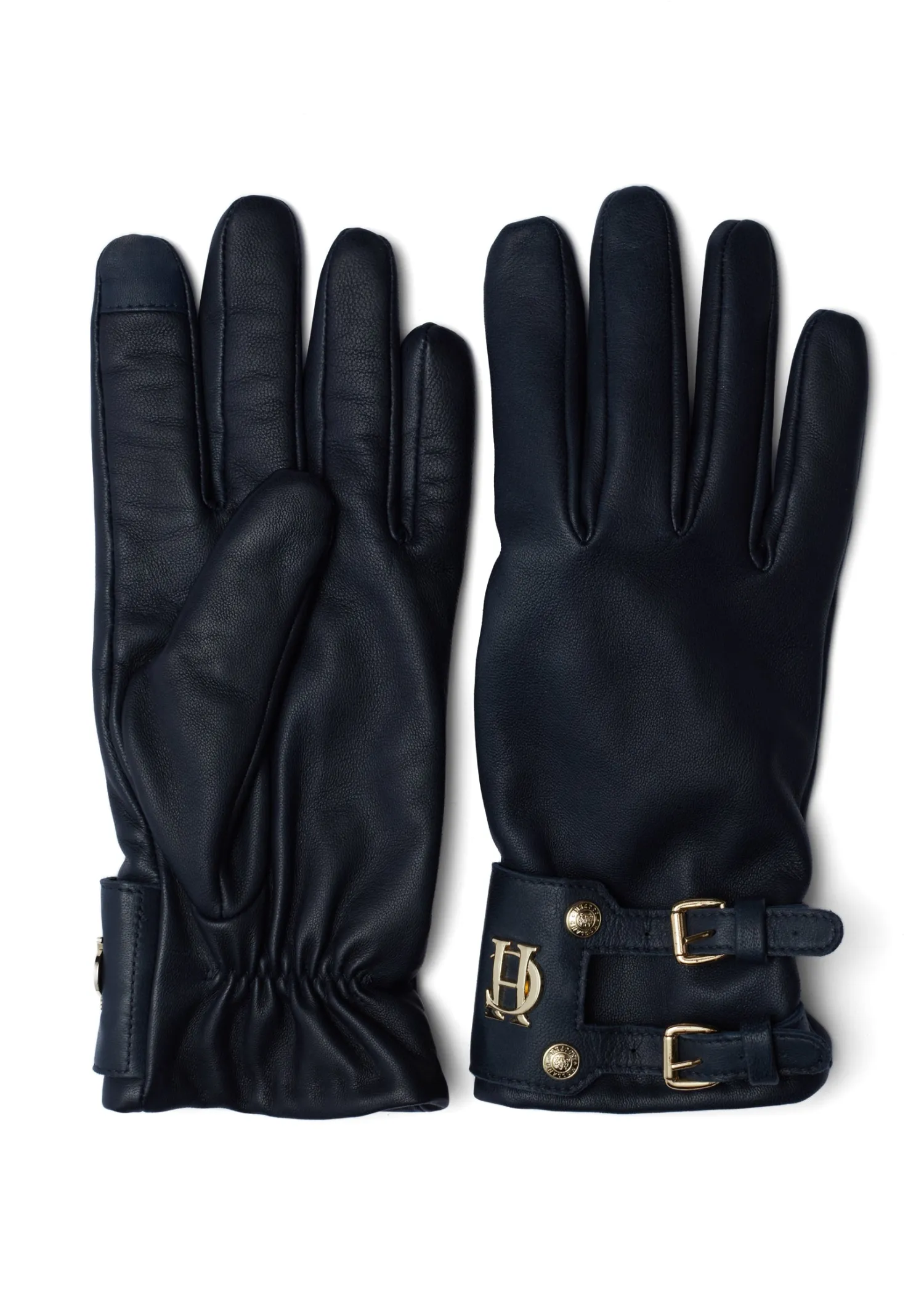 Clearance Monogram Leather Gloves (Ink Navy) Women Gloves|Gloves
